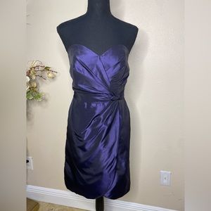 Alfred Angelo Deep Purple Strapless Gown Size 6